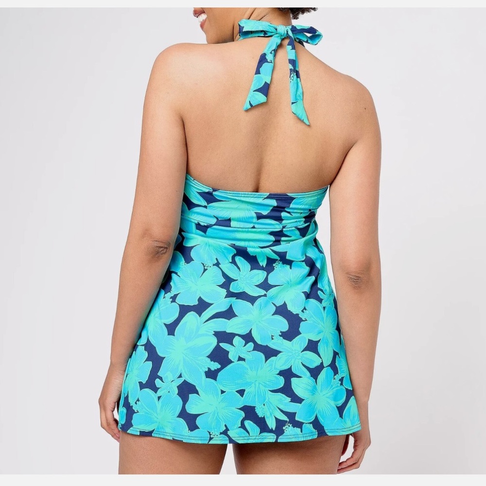 NWT Lands End Halter Swim Dress - Picture 2 of 6